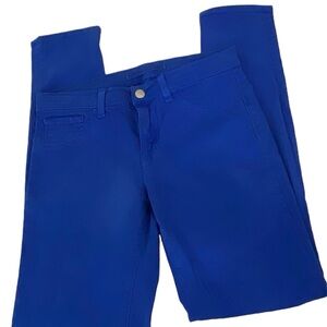 J BRAND Premium Designer Jeans Royal Blue Denim Wash 27W Low Rise Straight Leg